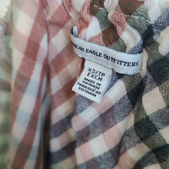 American Eagle gingham / plaid / picnic cami - Picture 5 of 7